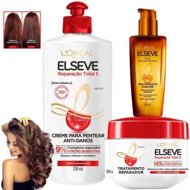 Imagem de Kit Elseve Óleo Extraordinário Reparação Total Cicatri Renov - L'oreal