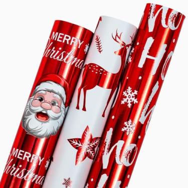 Imagem de Papel de embrulho de Natal Retrify 3 rolos 43,2x304,8 cm
