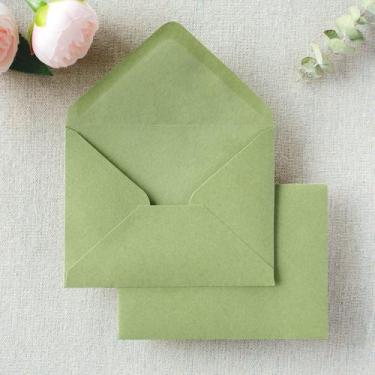 Imagem de Envelope Ponatia A1 9x13 cm, verde sálvia, pacote com 50