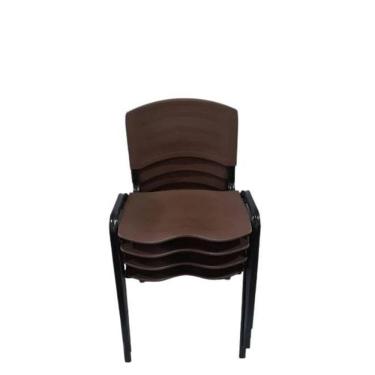 Imagem de Kit 4 Cadeira Prisma Iso Fixa Igreja Recepção Sala Espera