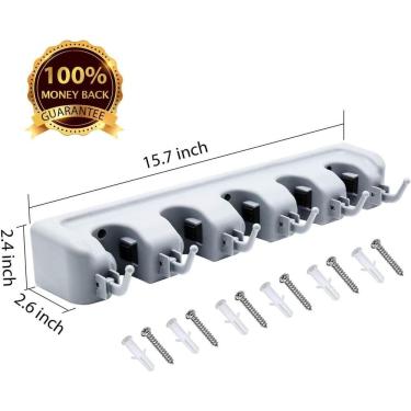 Imagem de Ultra Suporte Multiuso 6 Posições Porta Vassoura Rodo Chave