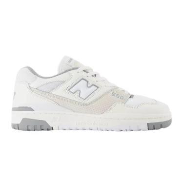 Imagem de Tênis de Couro New Balance 550 Masculino, 41, Branco, Bege