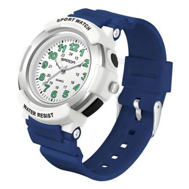 Imagem de Relógio de Quartzo sandaVisor Analógico Minimalista, Azul