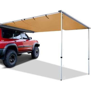 Imagem de Toldo Lateral Do Carro Extraível, Tela De Sombra De Sol De Toldo, Toldo De Veículo à Prova D'água Overld Camping, Barraca Uv50 à Prova De Intempéries De Pano Oxford 420d, 200 * 250cm