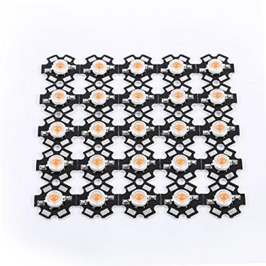 Imagem de 25 peças 3W espectro completo 380 nm-840 nm LED Grow Light Chips, super brilho, economia de energia, longa vida útil, com PCB de alumínio, para todos os estágios de crescimento da planta