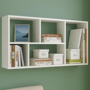 Imagem de Prateleira suspenso decorativa de Parede mdf 60x90x15cm Sala Organizad