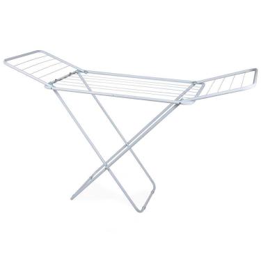 Imagem de Varal De Chão Com Abas Retratil Slim Branco