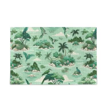 Imagem de WELLDAY Quebra-cabeça ilha pássaros tropicais verde 500 peças grande jogo de arte para adultos adolescentes