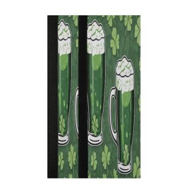 Imagem de Burbuja Conjunto de 2 capas de maçanetas de geladeira de cerveja St. Patrick, laváveis, forno, micro-ondas, antiderrapante, 35,5 x 14 cm