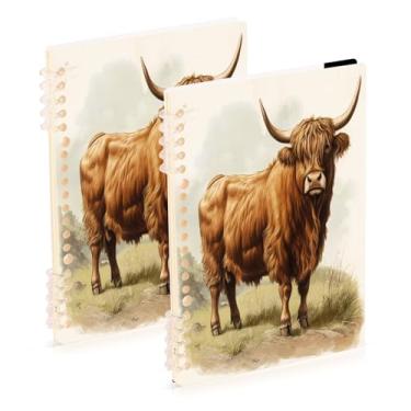 Imagem de Burbuja Cadernos com nome, papel pautado universitário A5 com 60 folhas, fichário para escritório, 2 unidades