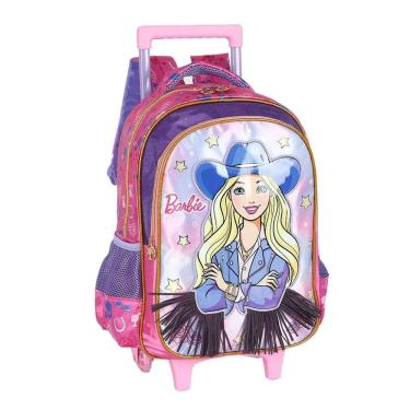 Imagem de Mochila de Rodinhas Luxcel Com Alça Barbie Boiadeira Roxo