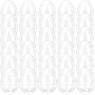 Imagem de 30 Pcs 5 Inch Clear Easter Eggs Fillable Transparent Easter Eggs Empty Surprise Egg for Easter Party Decorations