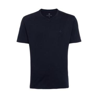 Imagem de Camiseta Dudalina Masculina V-Neck Regular Blue Icon Azul Marinho-Masculino