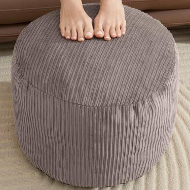 Imagem de WSOFRLAC Puf Otomano Descanso para os pés marrom claro 66 x 45 cm