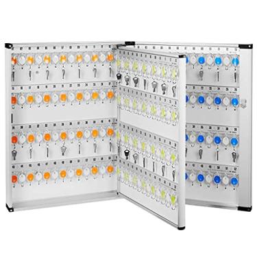 Imagem de Porta-chaves de armário de chaves para negócios Caixa de chaves de grande capacidade para hotel, gerenciamento de chaves durável e espesso, organizador de chaves montado na parede com fechadura, para