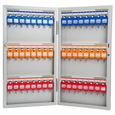 Imagem de Porta-chaves de armário de chaves para caixa de armazenamento de chaves de negócios com anel de puxar de metal, gerenciamento de chaves de aço laminado a frio durável, organizador de chaves de grande