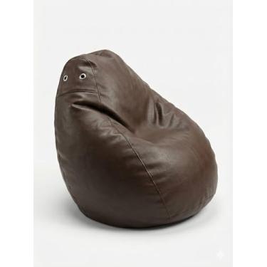 Imagem de Puff Fofão Pera Maca, Redondo, Adulto, Com Enchimento (Marron Escuro)