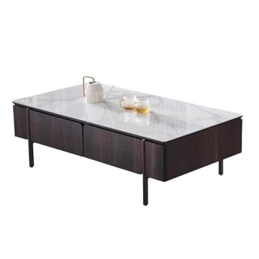 Imagem de Mesa central de ardósia mesa de centro de madeira maciça simples mesa de centro moderna sala de estar mesa de centro mesa de quarto