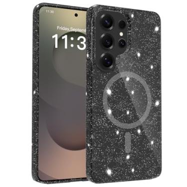 Imagem de Ltezixal Capa para Samsung Galaxy S26 Ultra, TPU transparente brilhante brilhante com amortecedor MagSafe capa protetora fina à prova de choque para Samsung Galaxy S26 Ultra (preto)