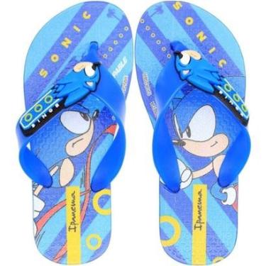 Imagem de Chinelo de Dedo Infantil Ipanema Ouriço Azul Fast Juvenil Menino-Masculino