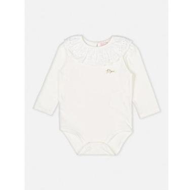 Imagem de Body Bebê Menina Gola Bordada Manga Longa Off White Momi-Feminino