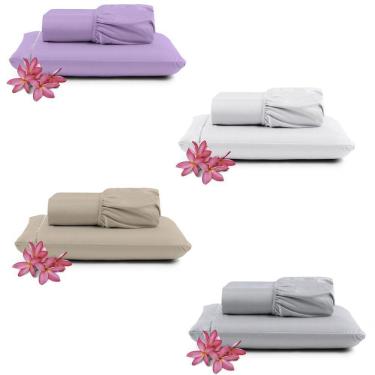 Imagem de Kit Jogo De Cama Lençol Solteiro Pratik 2 Peças Com 4 Un. Cores 2 - 100% Poliéster