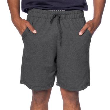 Imagem de Bermuda Masculina Desayner Malha Mesclada com Elástico Preto-Masculino