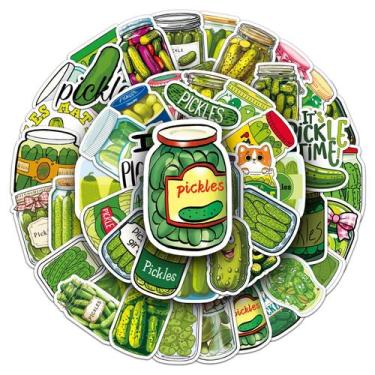 Imagem de Pacote de adesivos Pickle  Decalques engraçados de pepino em conserva 