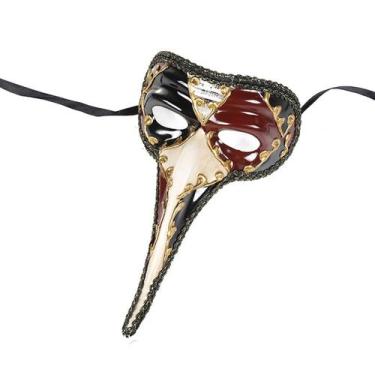 Imagem de Máscara, fantasia de carnaval de Halloween, nariz comprido, antiga, pe