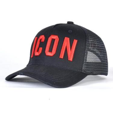 Imagem de Boné de beisebol ICONS Sports Cap bordado respirável preto - yiweisai