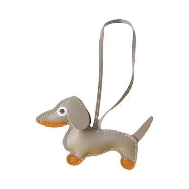 Imagem de Chaveiro De Cachorrinho Fofo, Acessório Clássico De Moda Em Couro PU, 