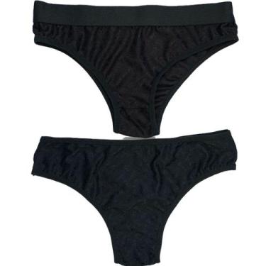 Imagem de Calcinha Tanga Confortável Básica Preta - Patricia Celico Lingerie, G