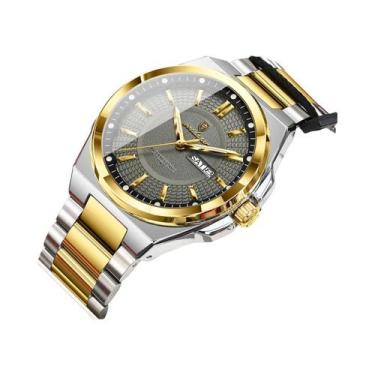 Imagem de Relógio De Quartzo Masculino Casual À Prova d'Água Em Aço Inoxidável L