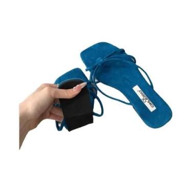 Imagem de Sandálias Huarache Femininas Multicoloridas Com Bico Quadrado Francês,