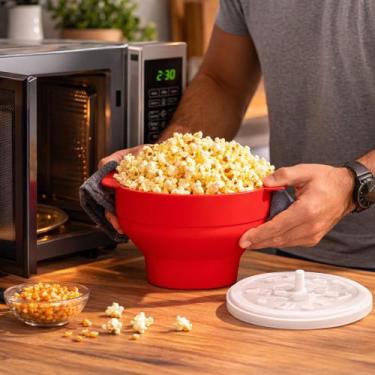 Imagem de Pipoqueira Microondas Silicone 3L Sem Óleo Balde Dobrável - Fratelli