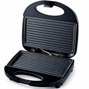 Imagem de Sanduicheira Grill Elétrica Misteira Antiaderente 750W 127V Prensa Dupla Preta