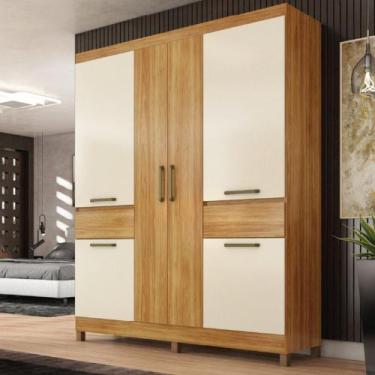 Imagem de Guarda Roupa Casal 6 Portas 2 Gavetas com Pés Mauá Demóbile, Cinamomo/