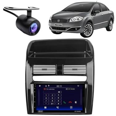 Imagem de Central Multimídia Automotiva Android Auto Fiat Linea 7 Touch Screen IPS com Bluetooth Wi-Fi USB GPS Câmera de Ré