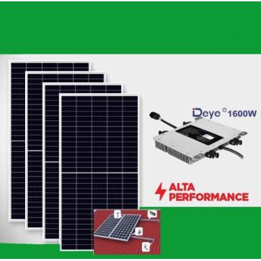 Imagem de Gerador Solar Fotovoltaico gera até 552kwh Mês Com Ferragem 3.68Kwp Mi