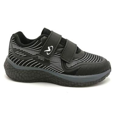Imagem de Tênis Infantil Masculino Via Vip 9508, Preto branco preto, 34