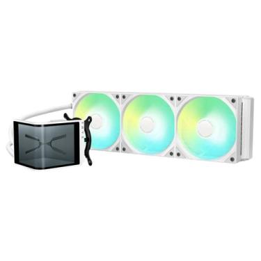 Imagem de Water cooler 360mm tryx panorama se, argb, display lcd curvo, white - 