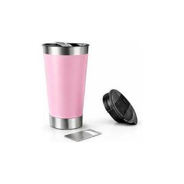Imagem de Copo Térmico Inox de Cerveja Café Chá Com Tampa Conservável Frio ou Qu
