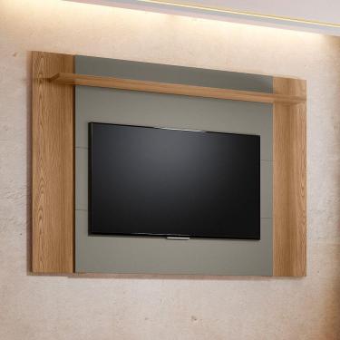 Imagem de Painel p/ Tv Até 55 160Cm A 180Cm Amêndoa E Titânio