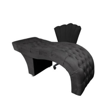 Imagem de Kit Maca Estética De Luxo 70 Cm Com Cadeira Mocho - In-9 Decor