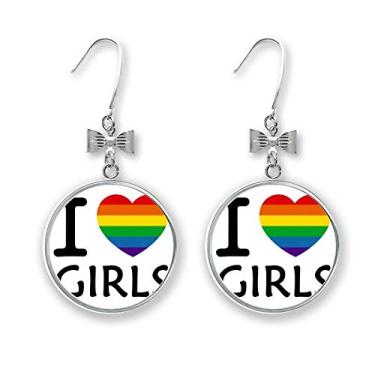 Imagem de Transgênero Bisexuals Heart LGBT Brincos de laço com gancho perfurado