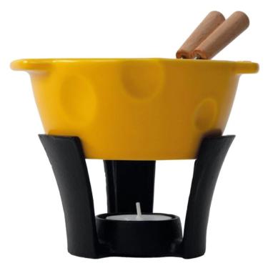 Imagem de Fondue em Cerâmica 5 Peças Mini Cheesy 300ml Boska Amarelo
