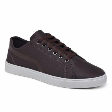 Imagem de Sapatenis Masculino Casual Sola Reta Coturada Com Cadarço - Gmm Shoes,