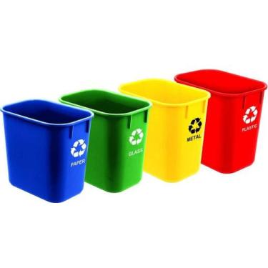 Imagem de Kit com 4 lixeira de coleta seletiva 12 litros acrimet 572.0