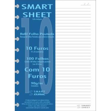 Imagem de Refil Caderno Inteligente 90g 100 Folhas Pautado 10 Furos - Best