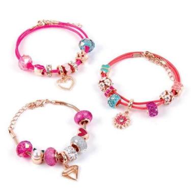 Imagem de Fashion Dreams Pulseiras de Berloques Halo Pense Rosa FUN